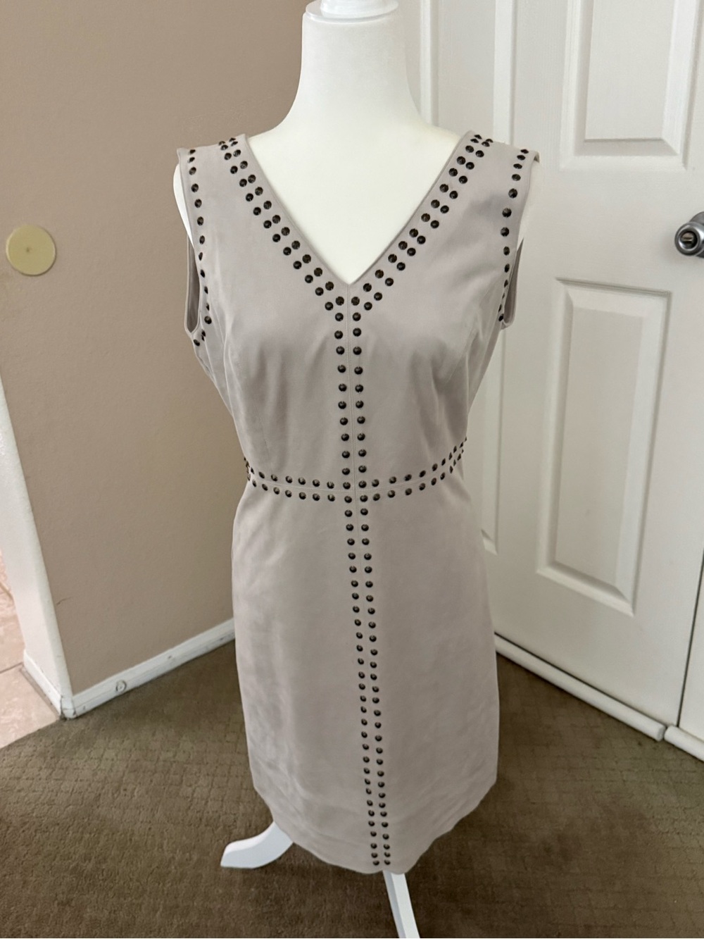 INC International Concepts Taupe  Studded Mini Dress